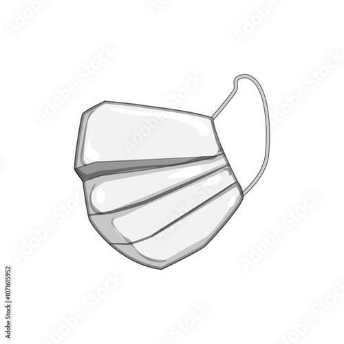 medical surgical mask cartoon. healthcare barrier, face cover, shield breathability medical surgical mask sign. isolated symbol vector illustration