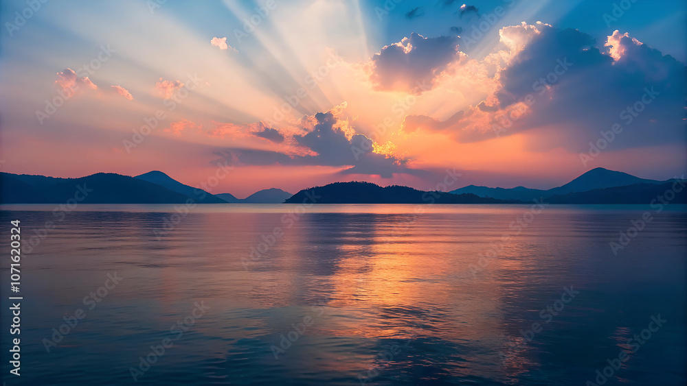 Obraz premium sunset in the sea