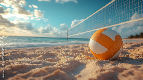 Beach Volleyball on a Sunny...