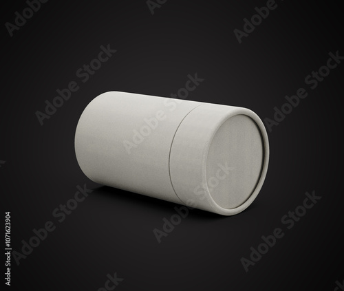 A Sleek White Paper Jar Cylindrical Container Box For Product Packaging Concept 3d Illustration