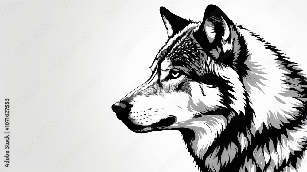 Fototapeta premium vector illustration of wolf