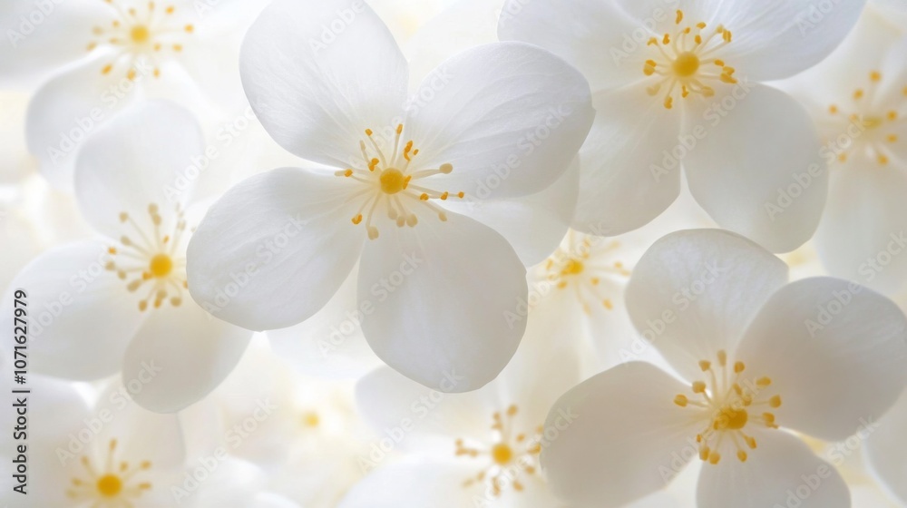 Close-up group white flowers are full bloom jasmine Close-up group white flowers are full bloom jasmine