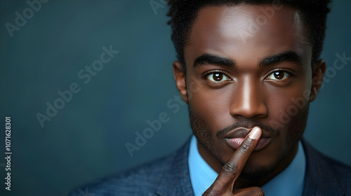 Portrait of a Man with Fing...