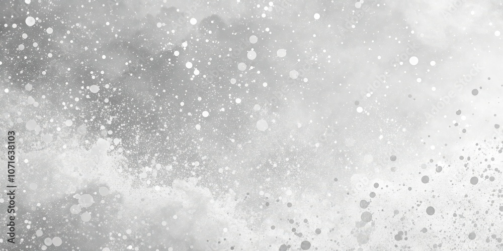 Fototapeta premium Abstract Gray and White Texture with Scattered Circles and a Gradient Effect