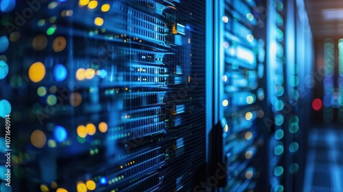 Server Rack Closeup: Data Center Technology and Infrastructure
