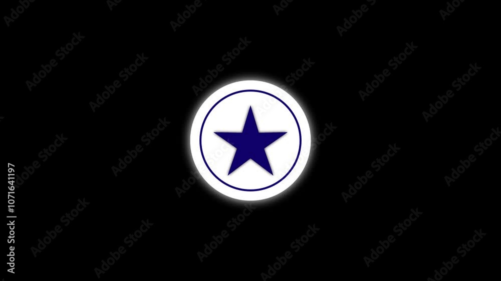 Star icon with white color simple shape circle animation on black background. Animation of stars used in rankings. ,star review concept. Star icon with white color simple shape circle animation on black background. Animation of stars used in rankings. ,star review concept.