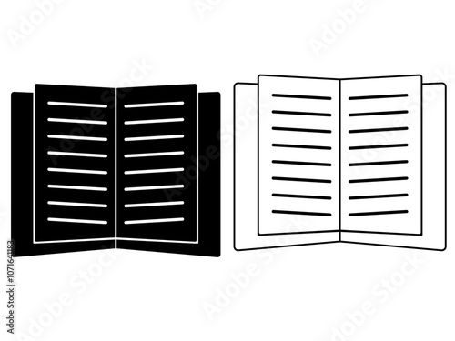 Vector open book Icon for mobile and UI. Book icon vector illustration on white background