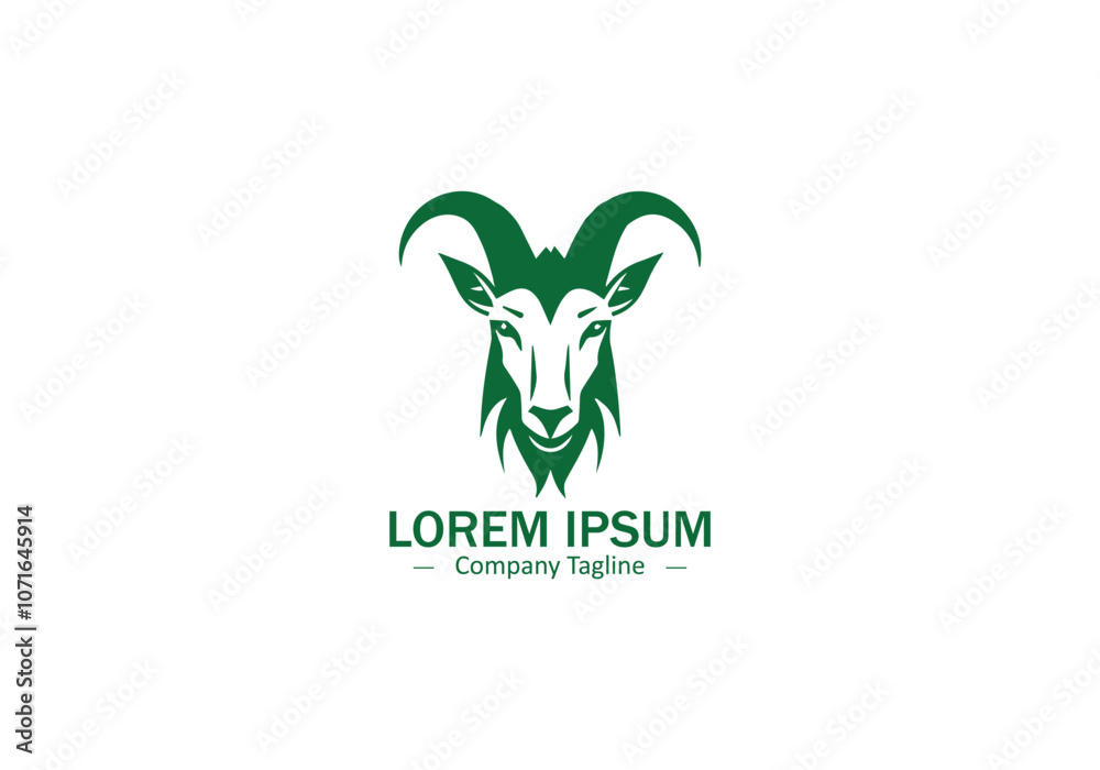 Obraz premium Goat Silhouette Logo
