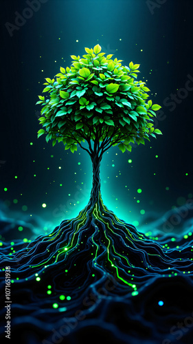 Tree of Life: Fusion of Nature and Technology photo