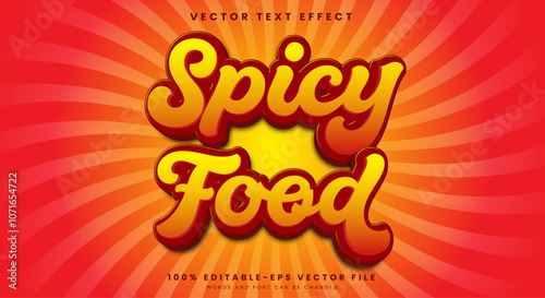 Spicy Food 3d editable text effect Template Suitable for Spicy Food products