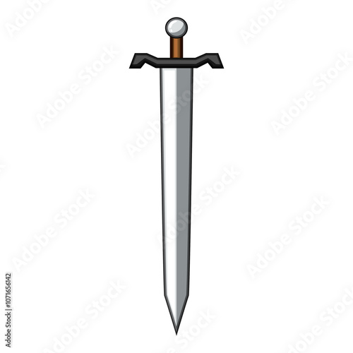 norse viking sword cartoon. blade weapon, warrior battle, hilt scabbard norse viking sword sign. isolated symbol vector illustration