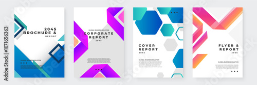 Modern Corporate Brochure and Report Cover Designs