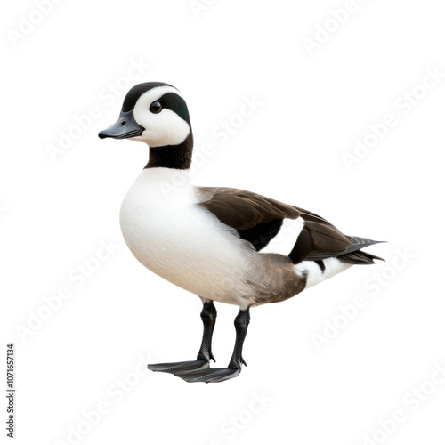 Charming Duck with Unique Black and White Markings photo