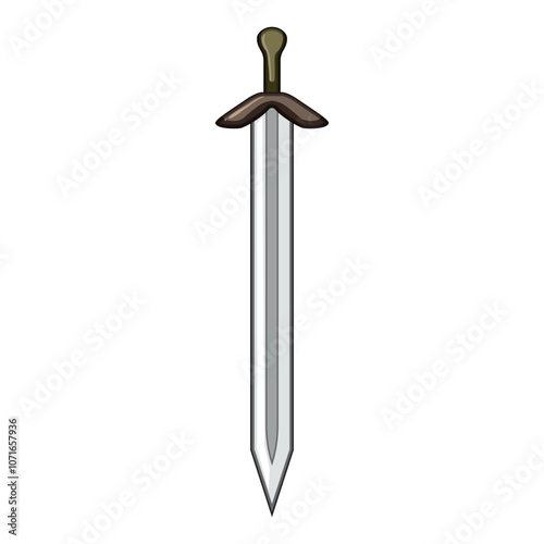 craftsmanship viking sword cartoon. archaeology history, artifact replica, medieval raiders craftsmanship viking sword sign. isolated symbol vector illustration