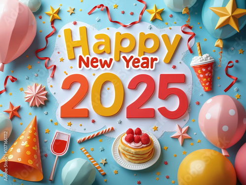 2025 New Year Greetings, Happy New Year and Holiday Season