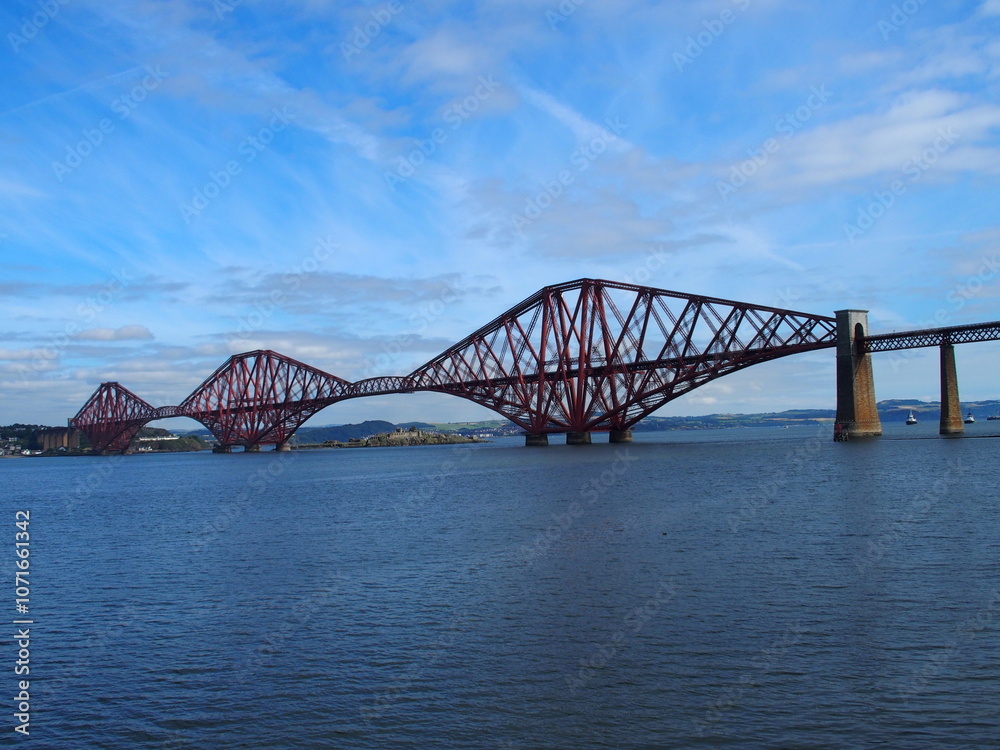 Forth bridge from Queensferry town in Scotland, United Kingdom Forth bridge from Queensferry town in Scotland, United Kingdom