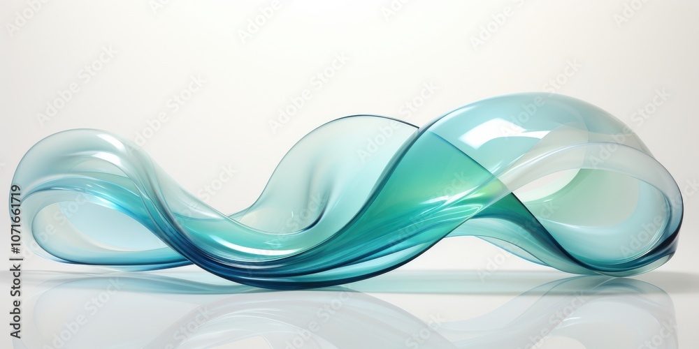 Fototapeta premium Abstract Liquid Glass Sculpture A Modern Artistic Expression