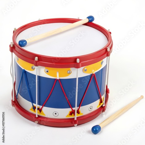 snare drum isolated on white