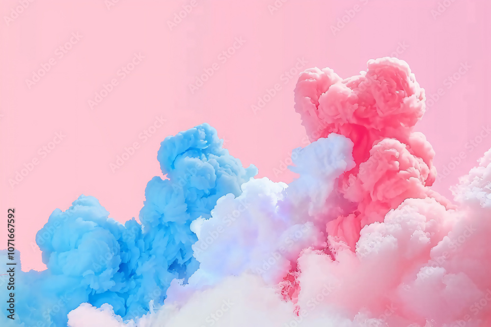 Fototapeta premium dreamy cloudscape with subtle pink and blue gradient