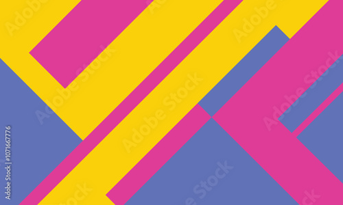 Modern graphic design with yellow, purple and pink contrast, ideal for creative applications and decor