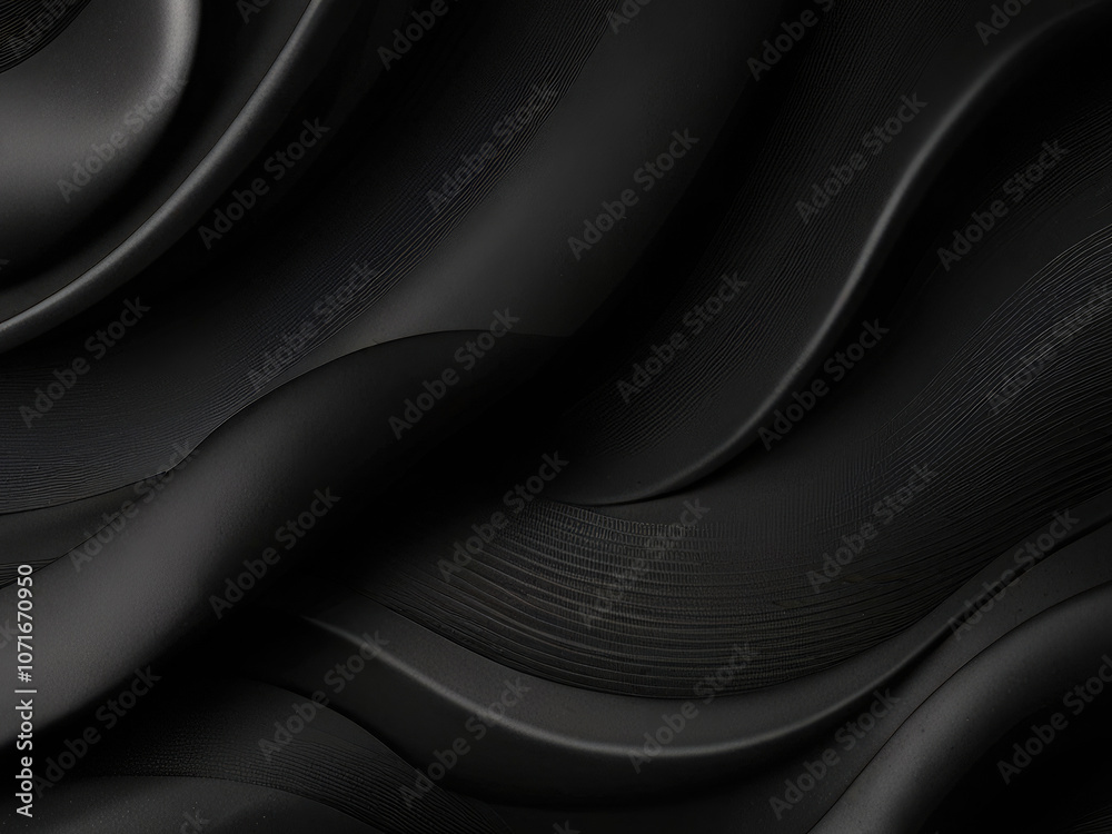 Fototapeta premium black smooth waves background