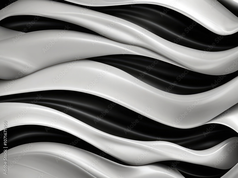 Obraz premium black smooth waves background