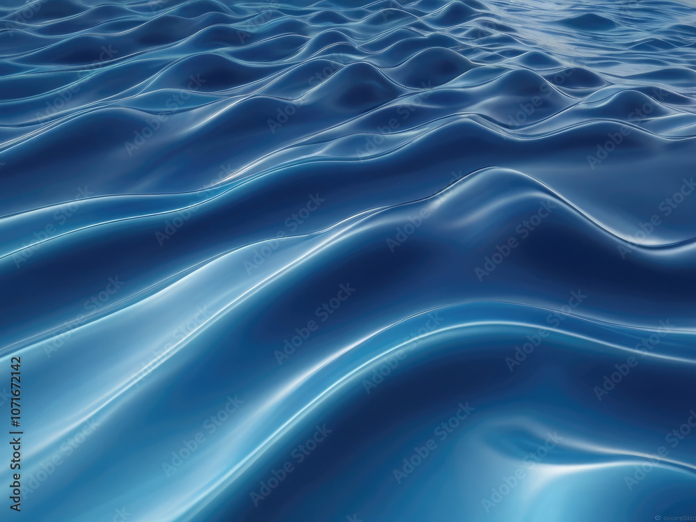 Obraz premium blue smooth waves background