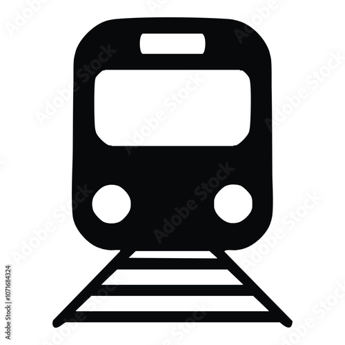a metro subway train vector object