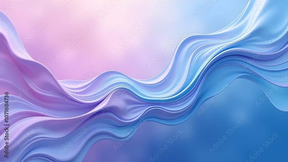 Naklejka premium Pink and lilac waves, abstract background.