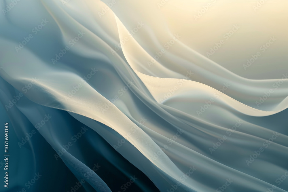 Obraz premium A blue and white fabric with a wave pattern