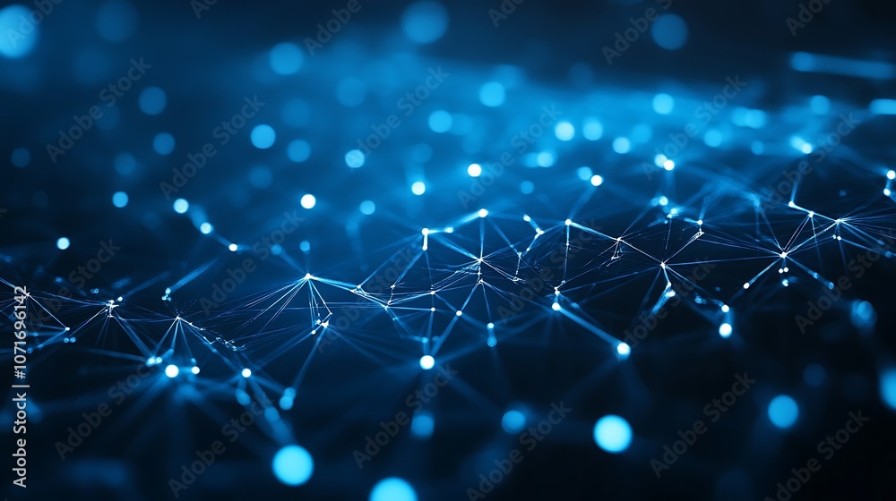 Minimalist blue tech background with angular shapes and soft light accents, creating a sleek, futuristic look
