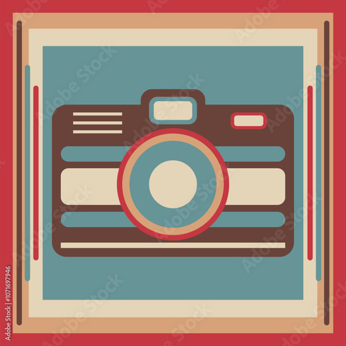 vintage camera illustration vector