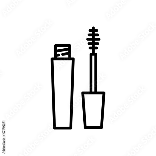 mascara icon vector, line style icon
