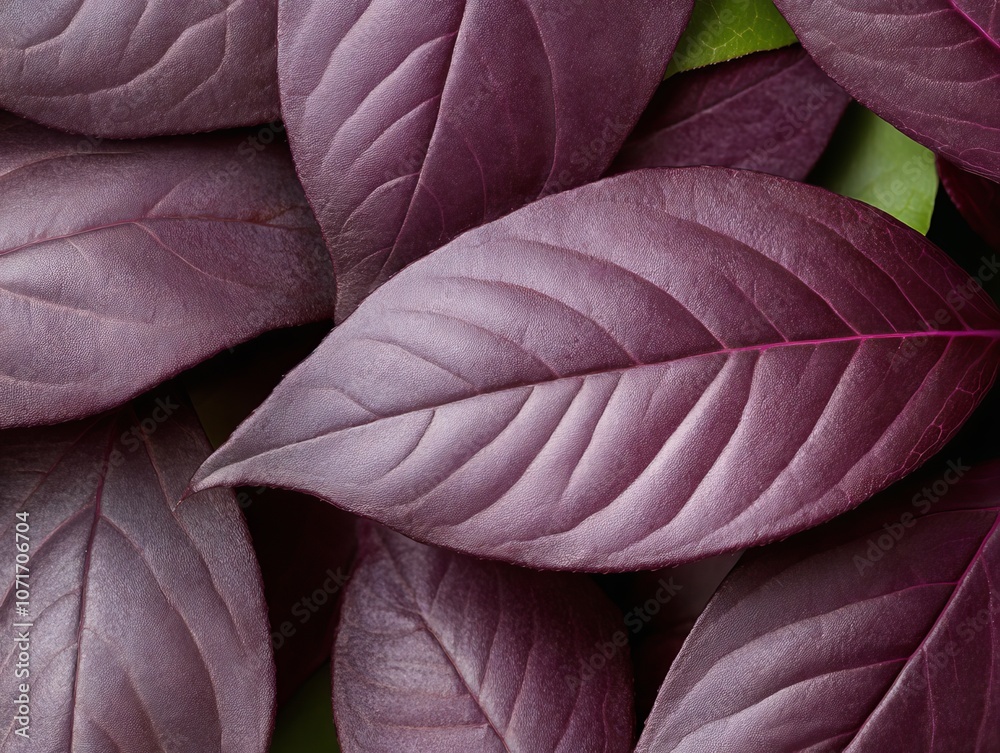 Obraz premium A close up of a bunch of purple leaves