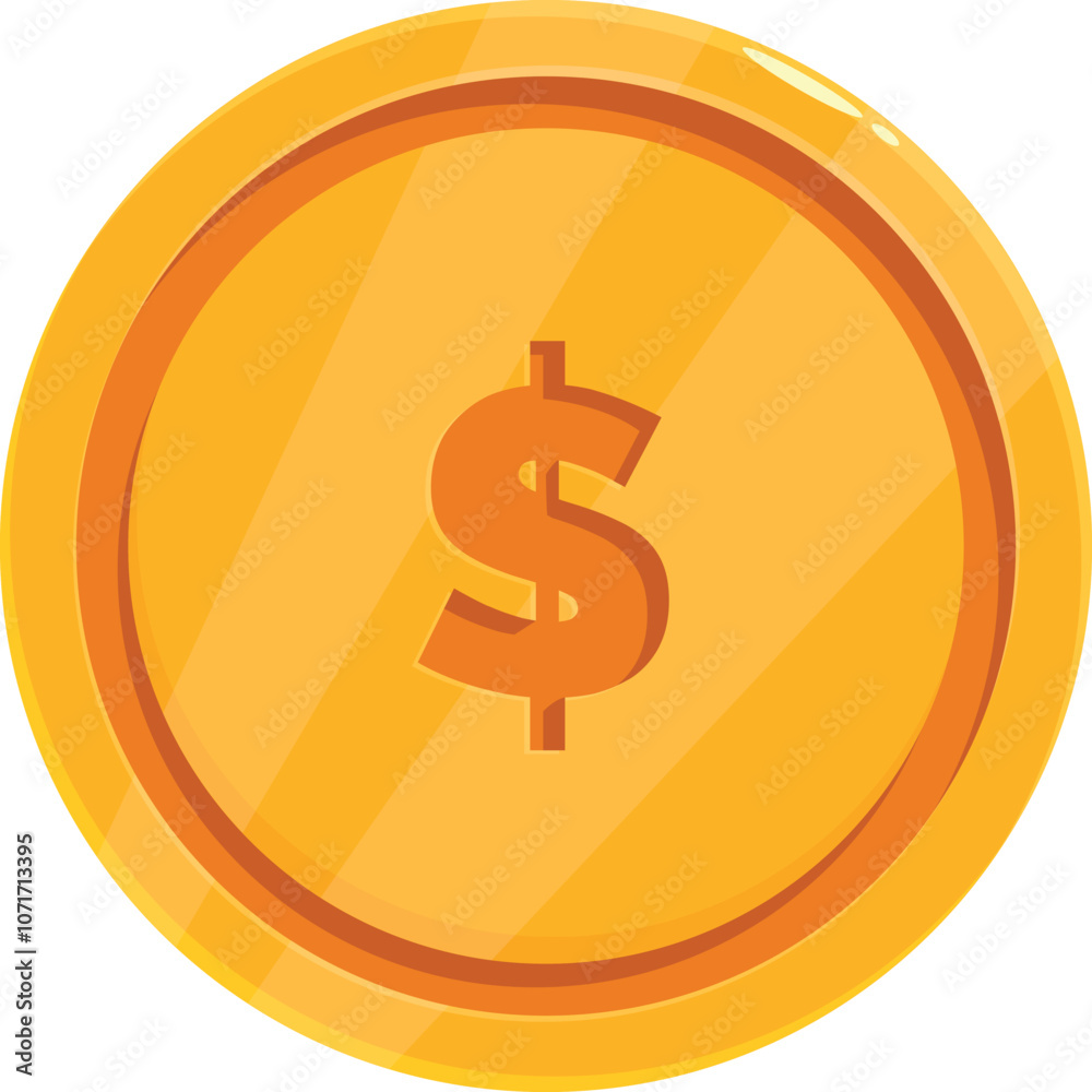 Φωτογραφία Golden coin with dollar symbol embossed, representing savings, investment, and f