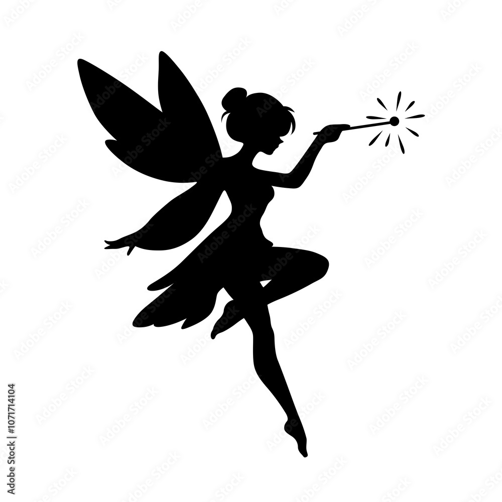 silhouette of a fairy