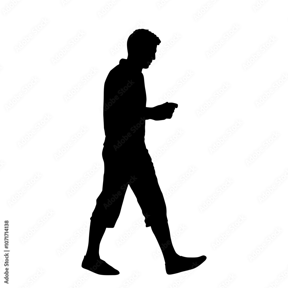 silhouette of a person walking