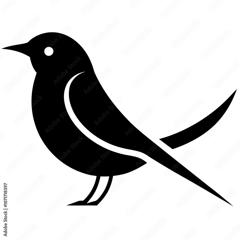 Fototapeta premium Bird silhouette icon vector illustration 