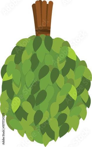 Traditional sauna whisk made of green leaves and tied with a rope, providing a relaxing and invigorating experience