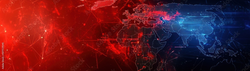 Fototapeta premium Visualize global cyber threats with real-time attack mapping using ai technology
