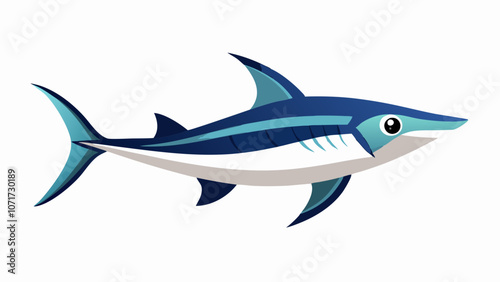 Remora vector on white background