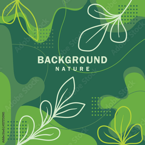 Earth Day poster with green nature background