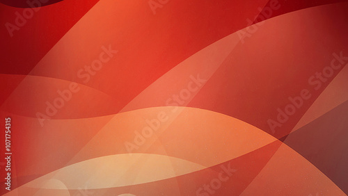 Abstract banner design with chili red, cinnabar and coral wave background
