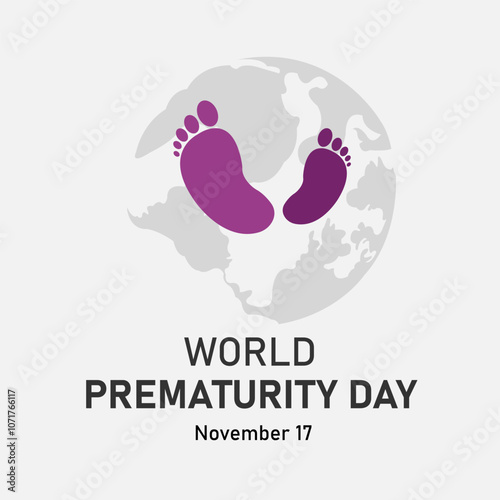 vector graphic of World Prematurity Day good for national World Prematurity Day celebration. flat design. flyer design.flat illustration.