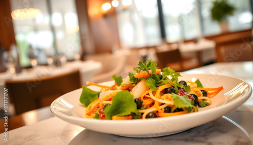 luxury dish in the restaurant highlighted by white, png photo