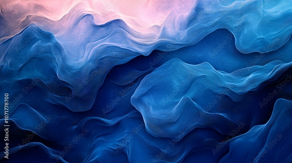 Obraz premium Abstract blue gradient background with soft transitions and dreamy feel, blue, abstract, gradient, background, texture, design