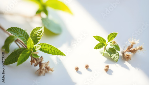 Healing Herbs for Women highlighted by white, png photo