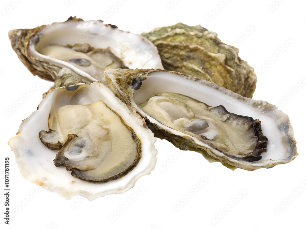 oysters on a white background oysters on a white background