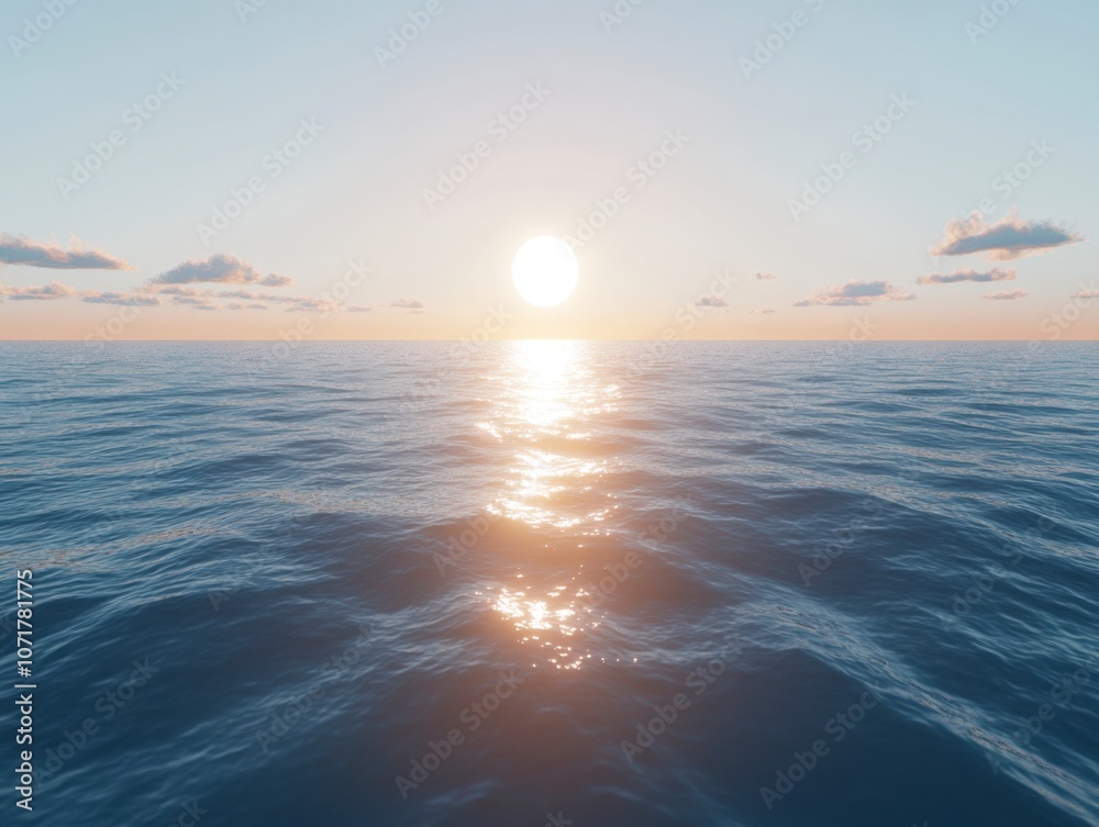 Fototapeta premium Serene Sunset Over the Ocean