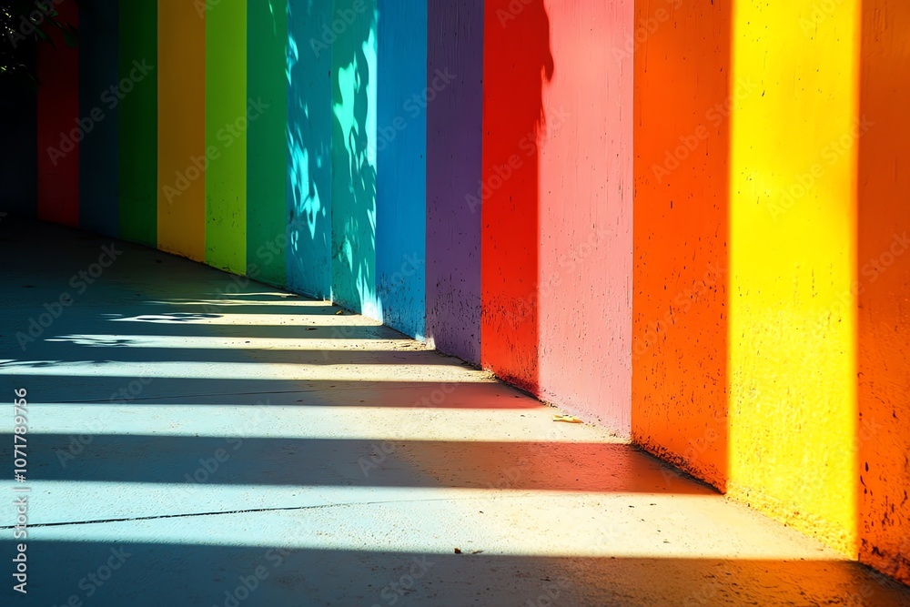 Colorful stripes in rainbow gradient. Colorful stripes in rainbow gradient.